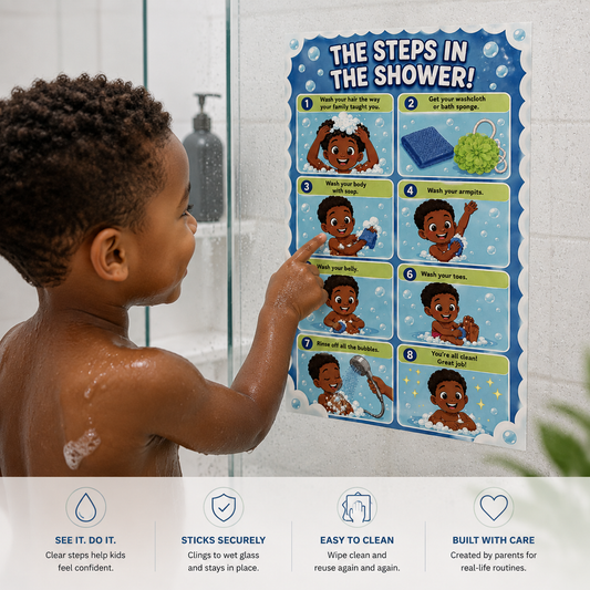 Visual Shower Routine Sticker for Kids | Miles