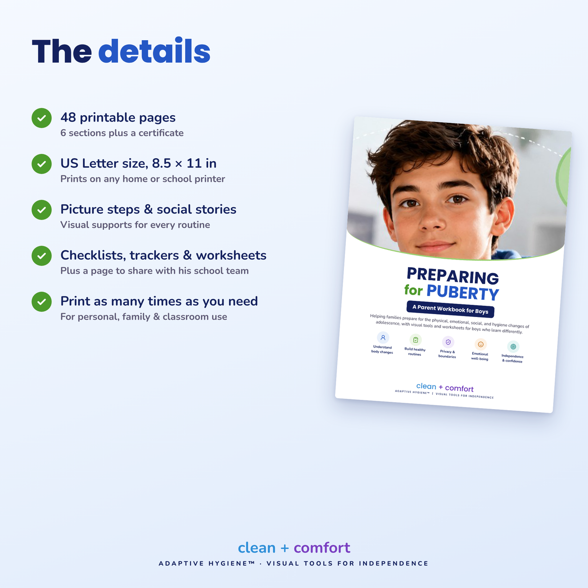 Autism & Puberty Workbook for Boys | Parent Guide