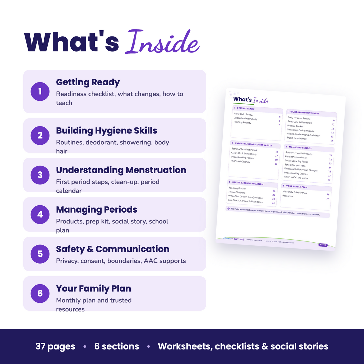 Autism & Puberty Workbook for Girls | Parent Guide