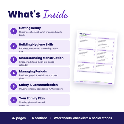 Autism & Puberty Workbook for Girls | Parent Guide