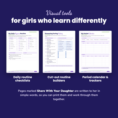 Autism & Puberty Workbook for Girls | Parent Guide