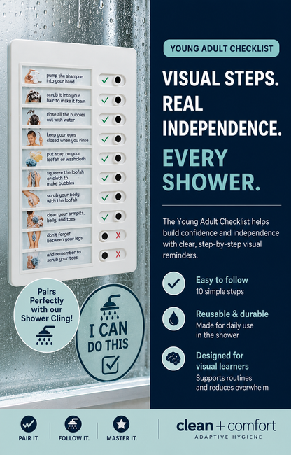 Reusable Visual Shower Checklist