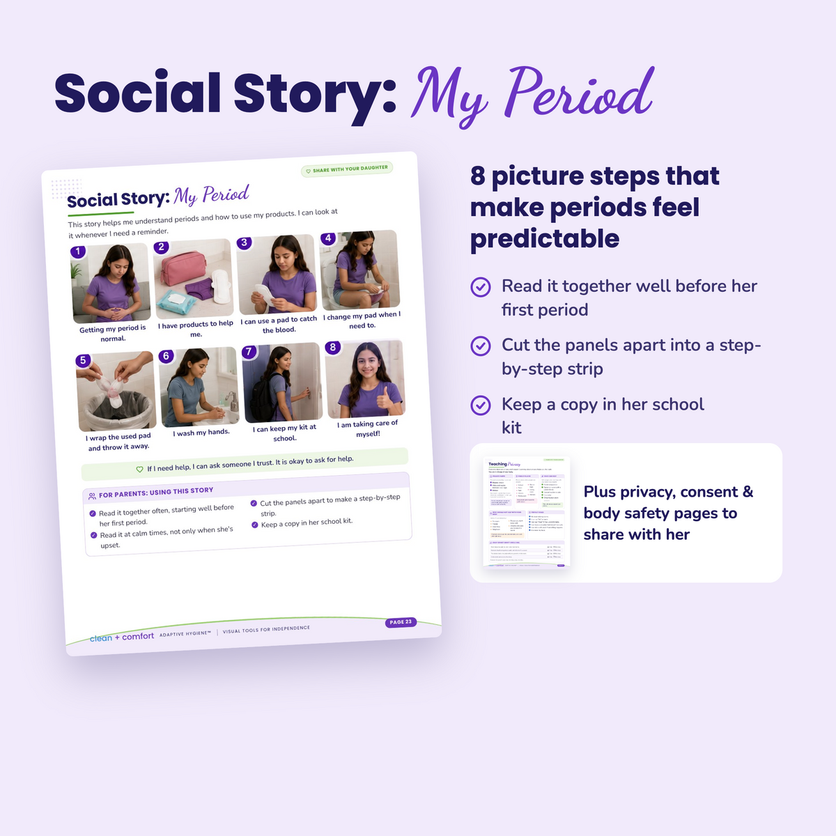 Autism & Puberty Workbook for Girls | Parent Guide