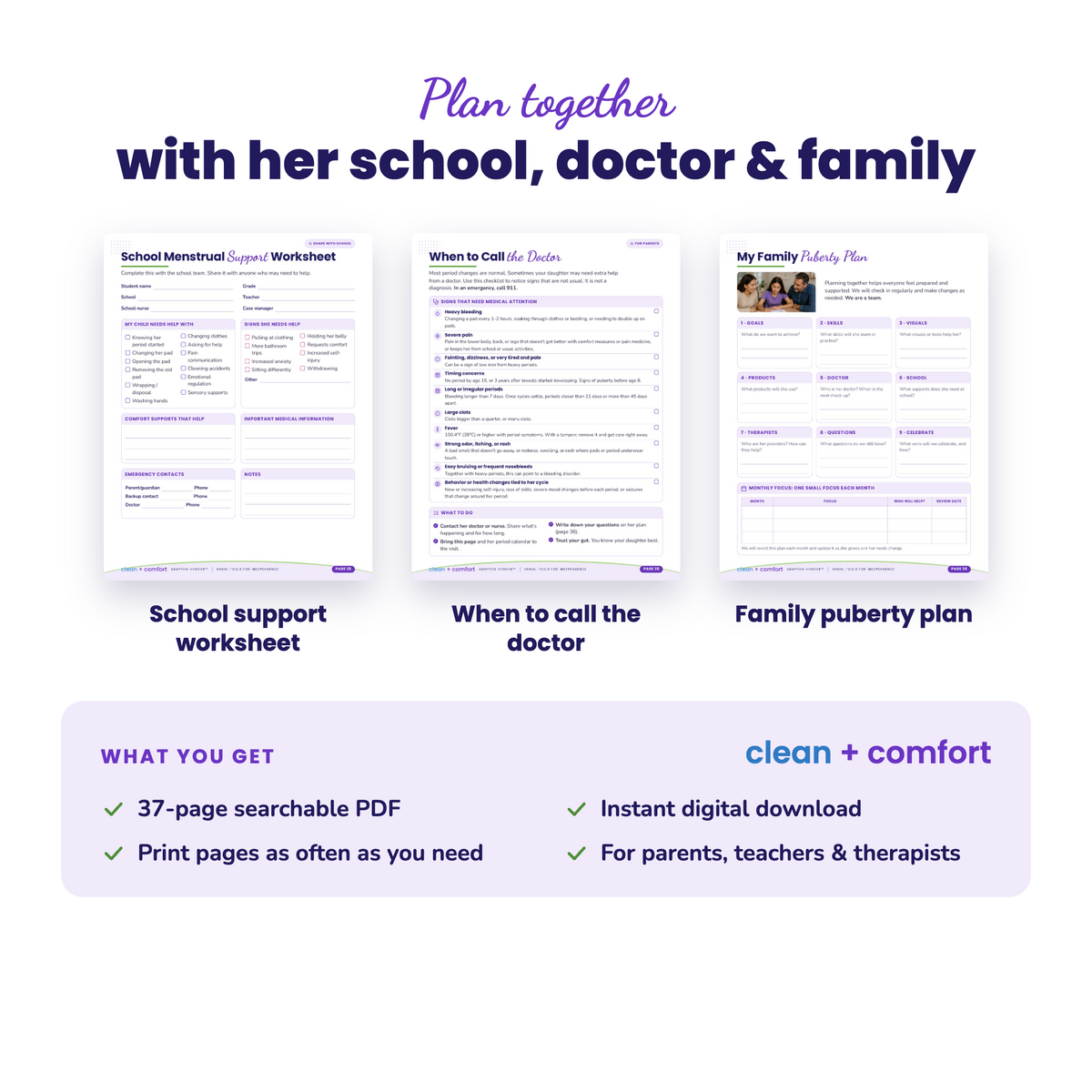 Autism & Puberty Workbook for Girls | Parent Guide