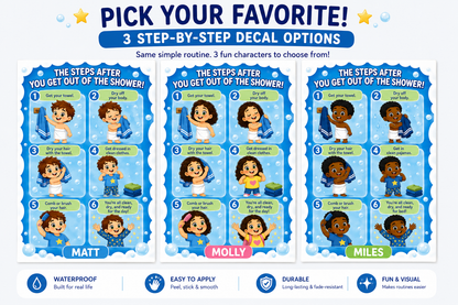 After the Shower Visual Routine Decal | Pick Your Character
