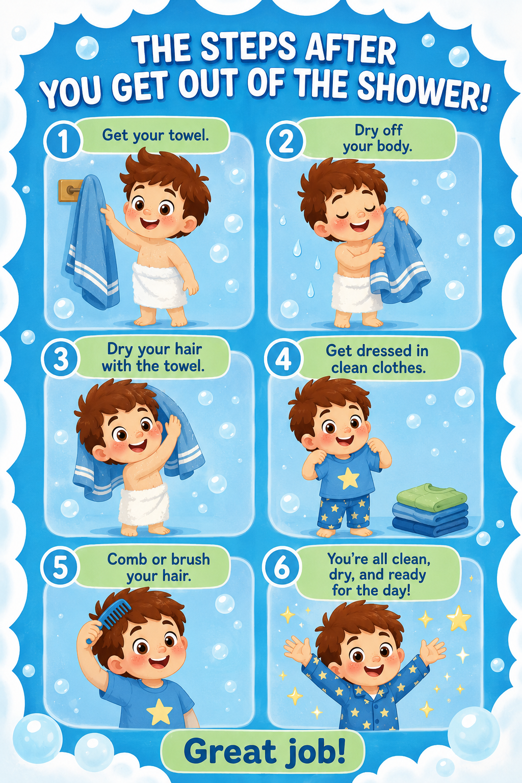 After the Shower Visual Routine Decal | Pick Your Character