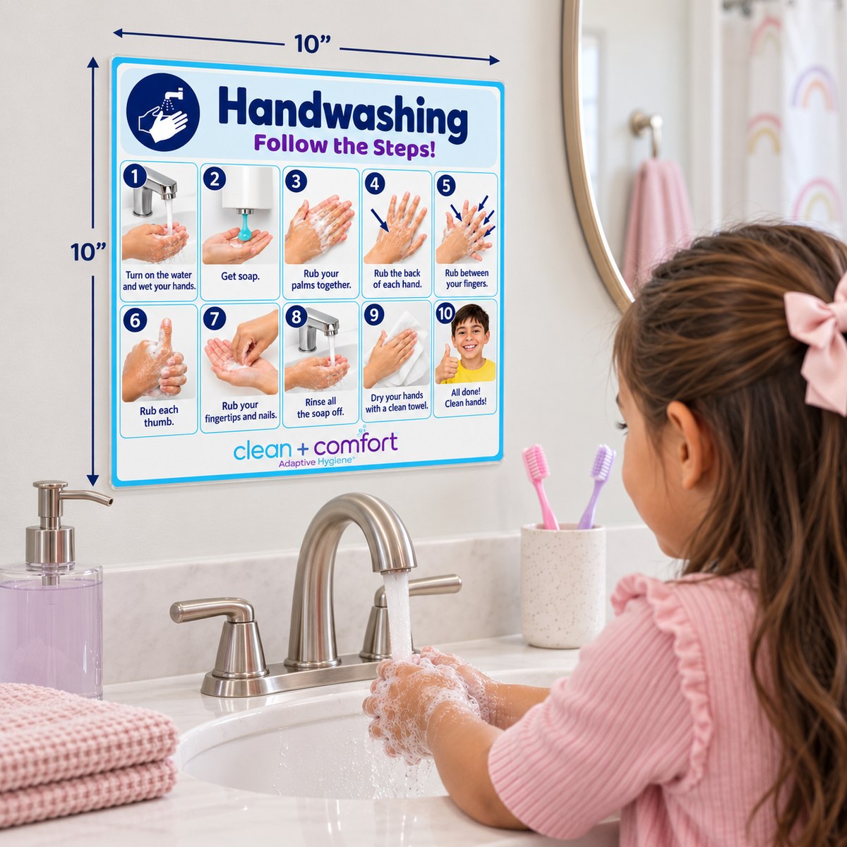 Handwashing Visual Guide | Adaptive Hygiene™