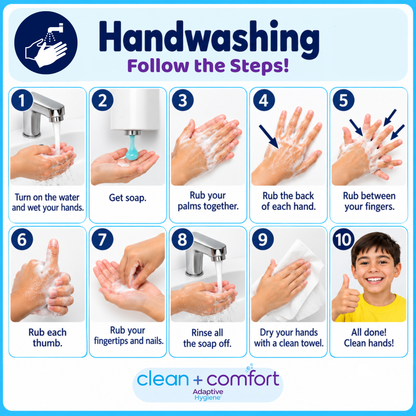 Handwashing Visual Guide | Adaptive Hygiene™