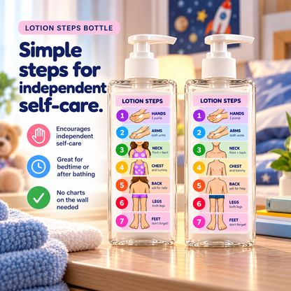 Lotion Steps bottle – view 2