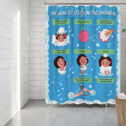 How to Shower Step-By-Step Curtain Liner | Pick Your Character + Level