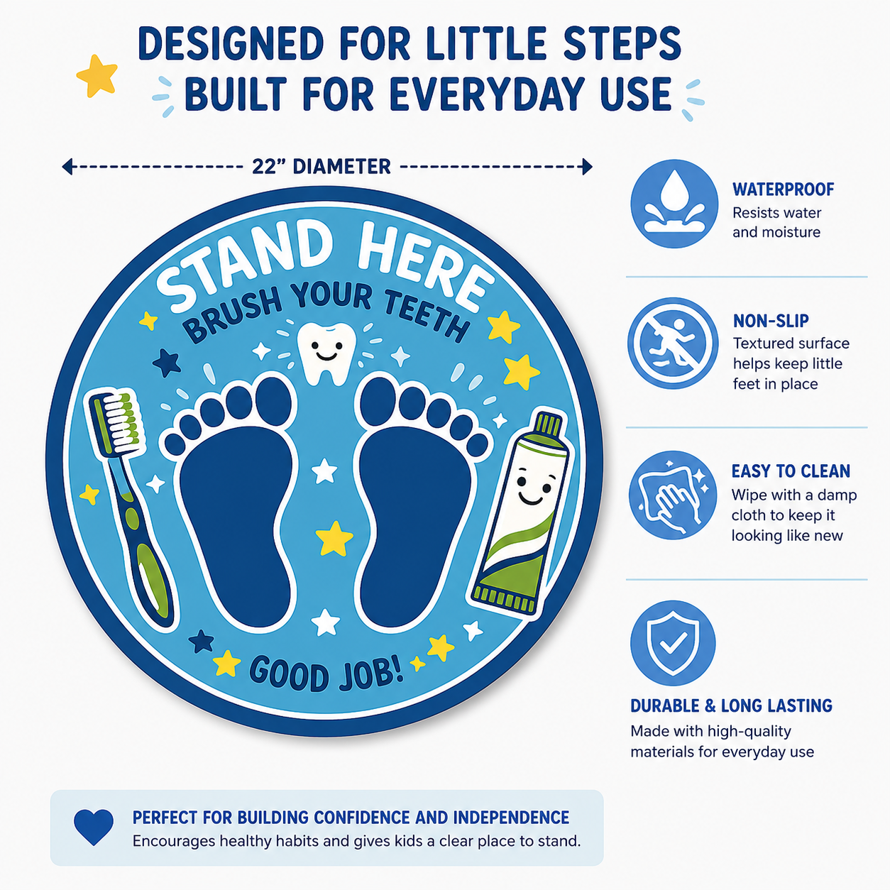 22" Visual Toothbrushing Floor Decal