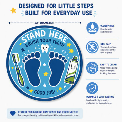 22" Visual Toothbrushing Floor Decal