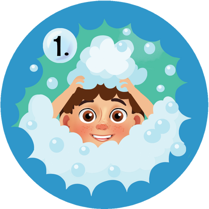 Visual Stickers for Shampoo + Body Wash