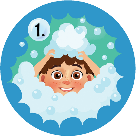 Visual Stickers for Shampoo + Body Wash