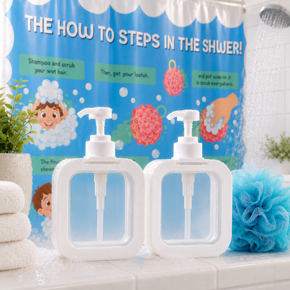 Easy Grip Shampoo + Body Wash Bottles