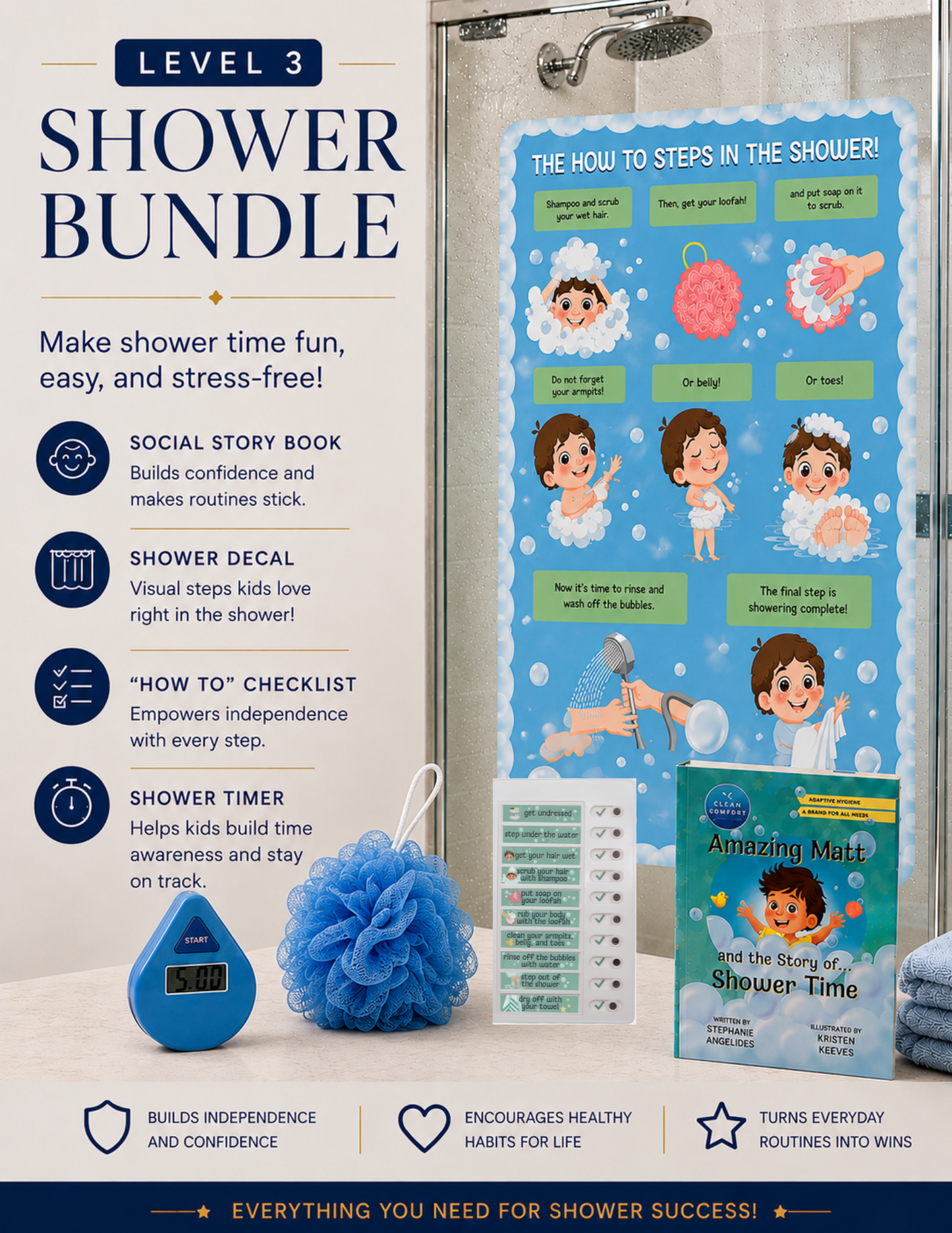 The Level 3 Learn to Shower Bundle (decal)