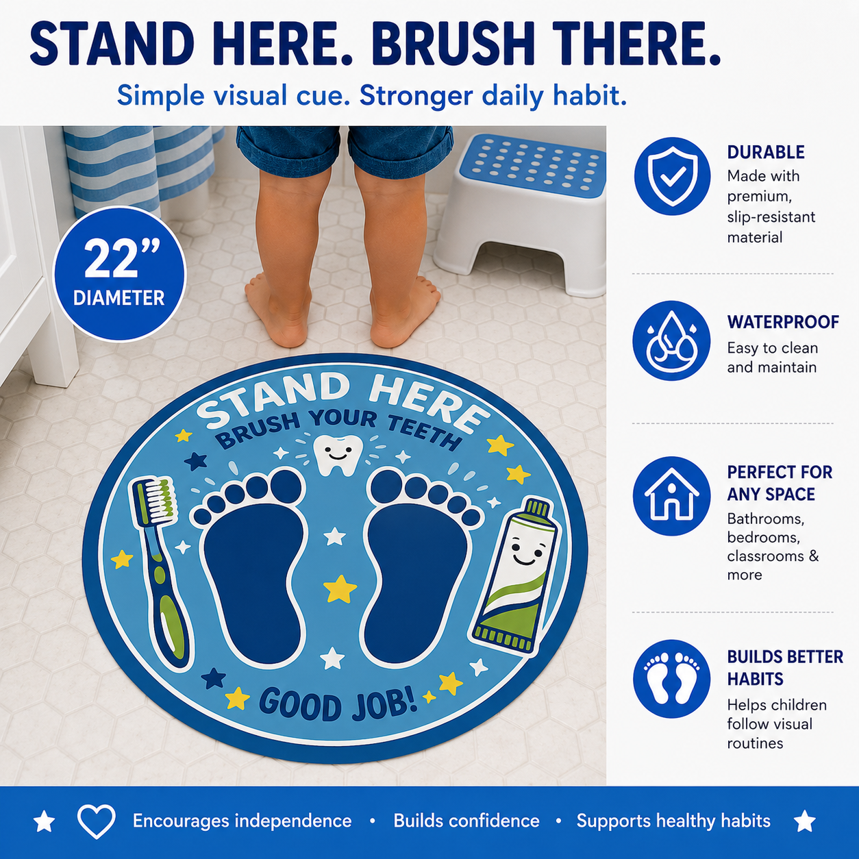 22" Visual Toothbrushing Floor Decal