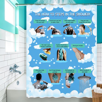 How to Shower Step-By-Step Curtain Liner | Pick Your Character + Level