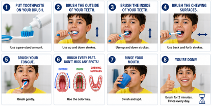 Toothbrush Time Independence Mirror Cling | Teens & Young Adults