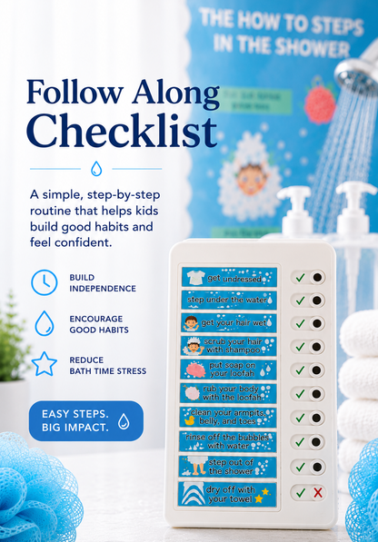 My Shower Steps Checklist