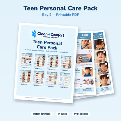 Teen Personal Care Pack, Boy 2, printable PDF: cover