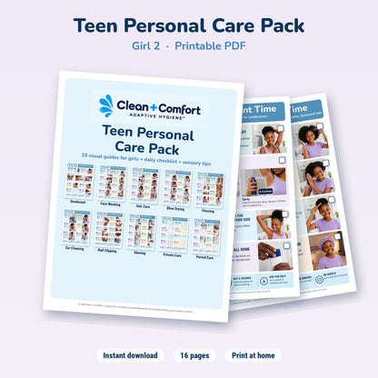 Teen Personal Care Pack, Girl 2, printable PDF: cover