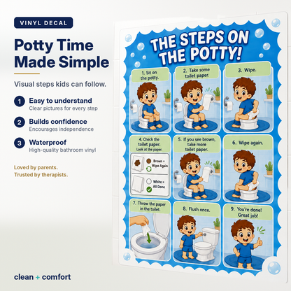 Potty time made simple visual schedule decal